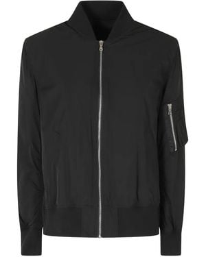 Semicouture Ada Zip-Up Pleated Bomber Jacket - Black