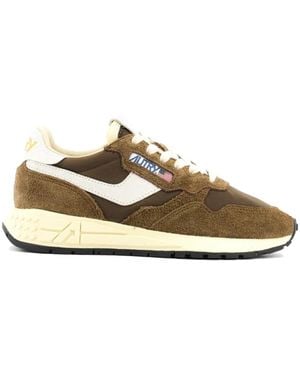 Autry Reelwind Logo-Patch Low-Top Trainers - Metallic