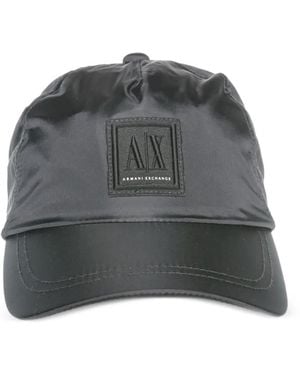 ARMANI EXCHANGE Logo-Patch Baseball Cap - Gray