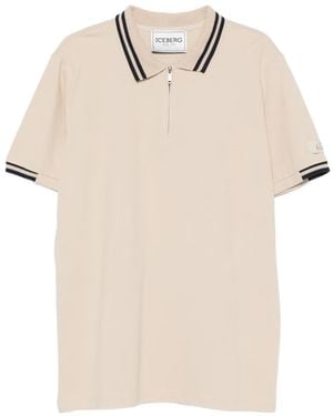 Iceberg Zip-Fastening Polo Shirt - Natural