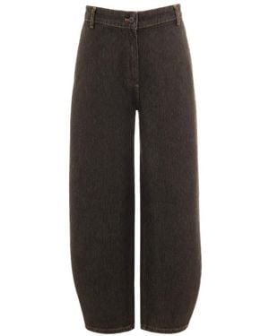 Sessun Contrast-Stitch Jeans - Black
