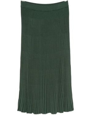Zimmermann Ribbed-pleated Midi Skirt - グリーン