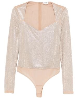 Blugirl Blumarine Body Con Detalles De Cristal - Blanco