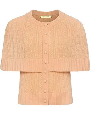 Hellessy Caspian Cable-Knit Layered-Effect Cardigan - Natural