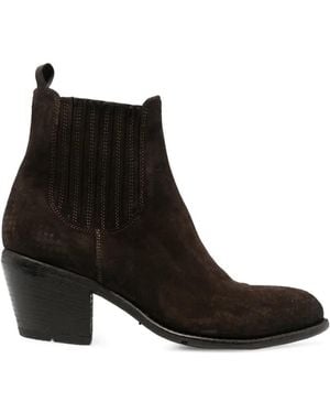 LEMARGO Elasticated-Panel Suede Ankle Boots - Black