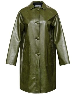 MM6 by Maison Margiela Buttoned Single-Breasted Coat - Green