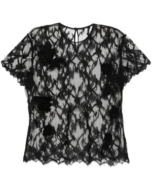 JNBY Floral-Lace Blouse - Black