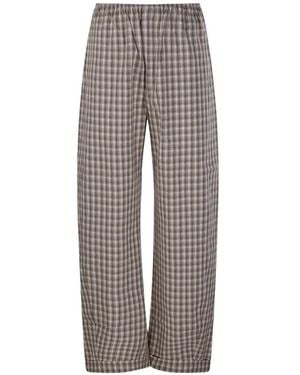 Nanushka Karierte Yayoi Hose - Grau