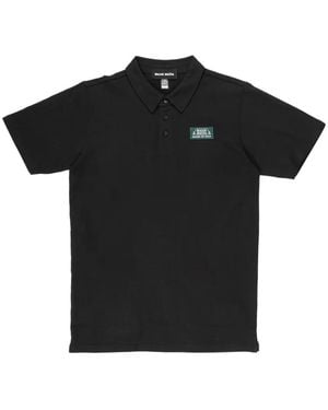 Marsh Maille Logo-Patch Polo Shirt - Black
