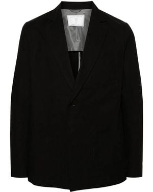 Societe Anonyme Single-Breasted Canvas Blazer - Black