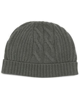N.Peal Cashmere Cashmere Cable-Knit Beanie - Grey