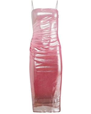 Fleur du Mal Metallic-Finish Ombré Midi Dress - Pink