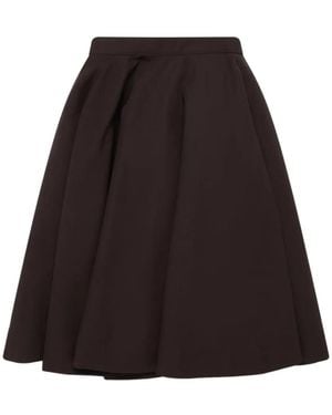 August Barron A-Line Pleated Skirt - Black