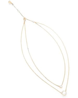DKNY Layered Crystal-Embellished Necklace - White
