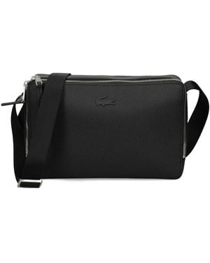 Lacoste Textured Zip-fastening Shoulder Bag - ブラック