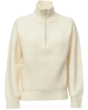 MC2 Saint Barth Off Isalyn Wool Half-Zip Knit Jumper - White
