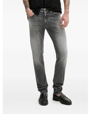 DIESEL Back-patch Faded Jeans - Grey