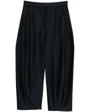 Tibi Gestreifte Winslow Hose - Schwarz