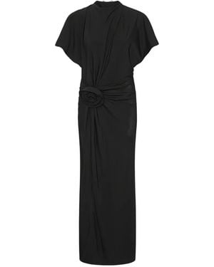 ROTATE BIRGER CHRISTENSEN Maxi Slit Dress - Black