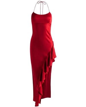 Alice + Olivia Palma Asymmetric Dress - Red