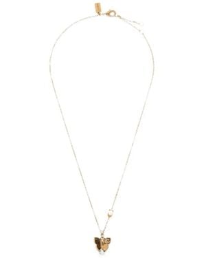 COACH Butterfly Pendant Necklace - White