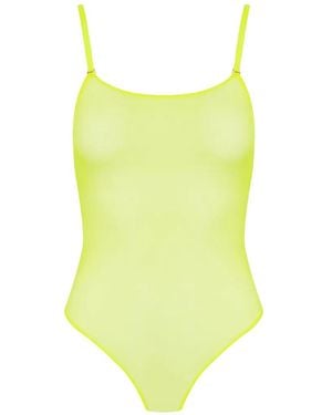 Maison Close Corps À Corps Neon Thong Bodysuit - Yellow