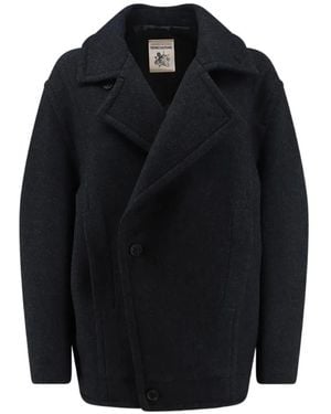 Semicouture Wide-Lapel Coat - Black