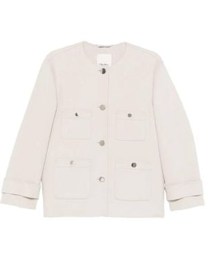 Max Mara Pocket Button Jacket - White