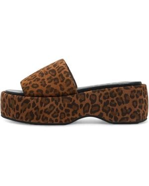 Bimba Y Lola 65 Mm Sandalen Met Plateauzool En Luipaardprint - Bruin