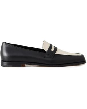Manolo Blahnik Mocasines Con Puntera Cuadrada - Blanco