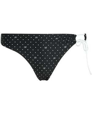 KARL LAGERFELD Polka-Dot Side-Tie Bikini Briefs - Black