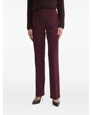 Morgan Patch-Pocket Trousers - Red