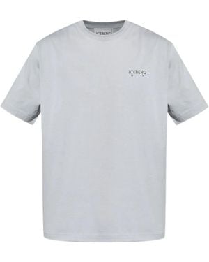 Iceberg Logo-Print Cotton T-Shirt - Gray