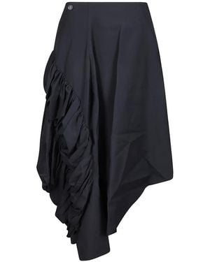 Comme des Garçons Ruffled Asymmetric Midi Skirt - Blue