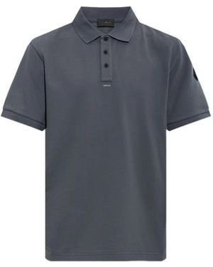 Moncler Logo-Print Polo Shirt - Blue