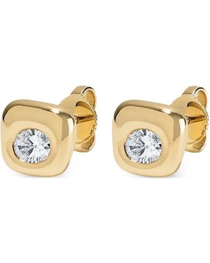 ZAHN-Z Pendientes Beluga Con Diamantes - Metálico