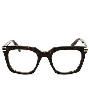 Philipp Plein Tortoiseshell-Effect Square-Frame Glasses - Black