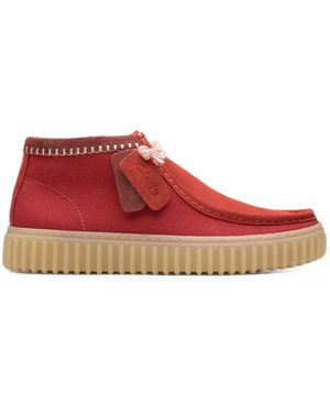 Clarks Torhill Hi Desert Boots - Red