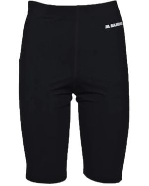 Jil Sander Cotton Biker Shorts - Blue