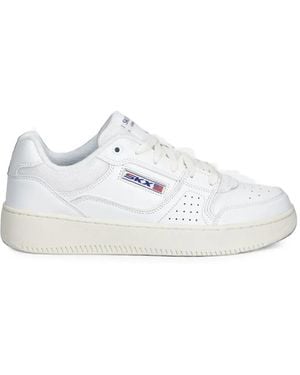 Skechers Perforated Paneled Sneakers - White