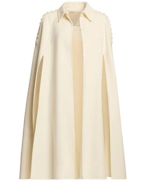 Elie Saab Cape Mit Schulterverzierung - Weiß