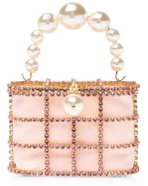 Rosantica Holli Crystal-Embellished Cage Tote Bag - Pink