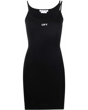 Off-White c/o Virgil Abloh Off-stamp Ribbed Dress - Black