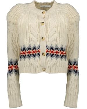 IRO Cardigan En Maille Torsadée À Boutonnière - Natural