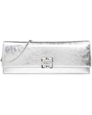 Givenchy 4G Liquid Clutch Bag - Grey