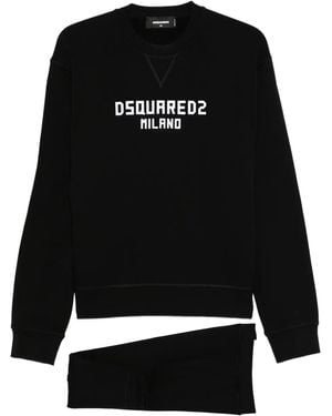 DSquared² Logo-Print Track Suit - Black
