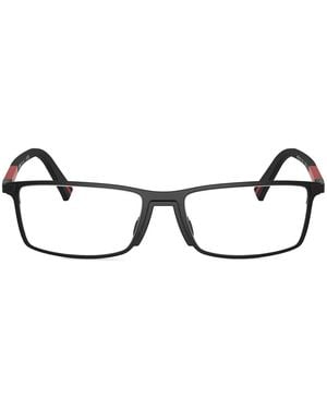 Prada Linea Rossa Ps 53Qv Rectangle-Frame Glasses - Brown