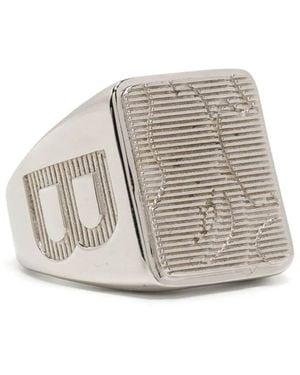 A Bathing Ape Camo Signet Ring - Grey