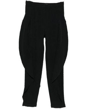 Issey Miyake Geknöpfte Hose Mit Falten - Schwarz