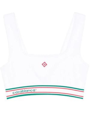 CASABLANCA スクエアネック トップ - ホワイト